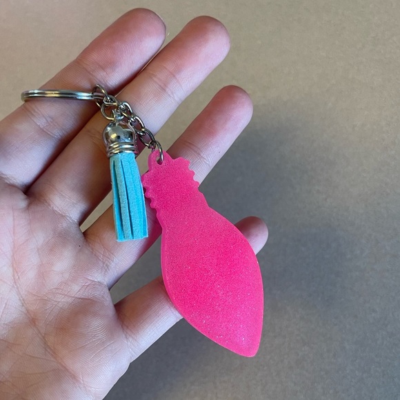 Handmade Christmas Keychain- Christmas Light - Picture 2 of 6